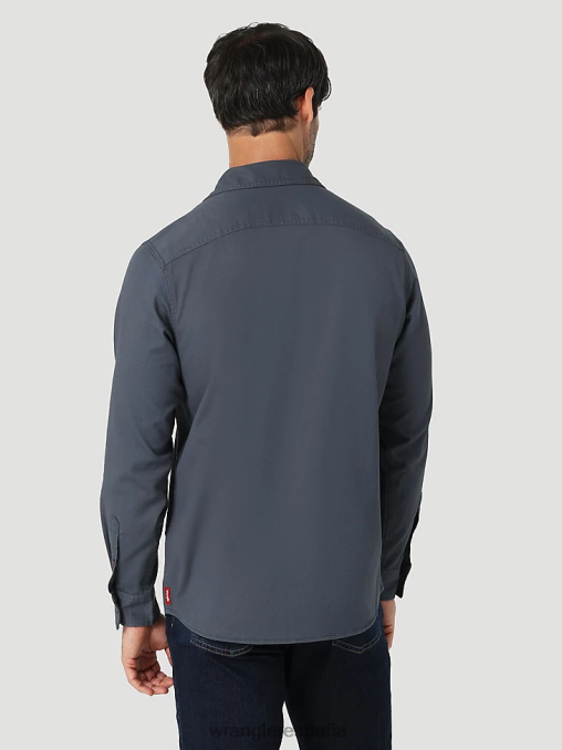 Wrangler ropa degradado azul (112324399) hombres camisa de manga larga de sarga/mezclilla BDR0J374