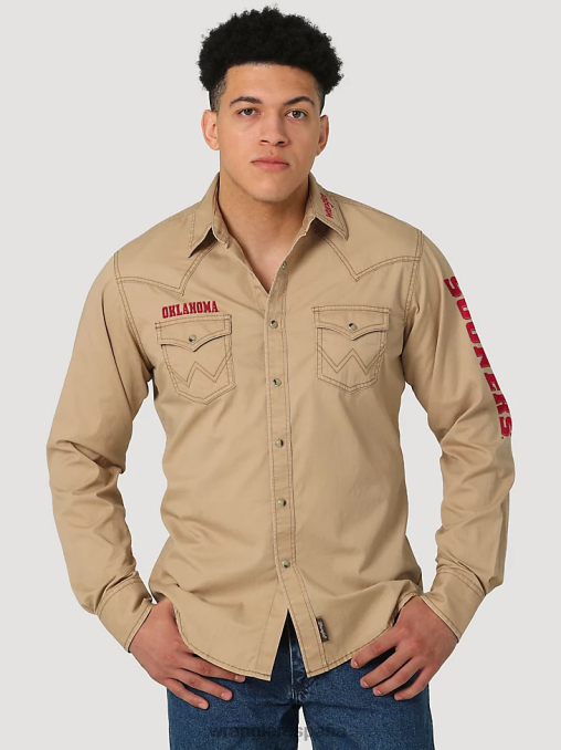 Wrangler ropa mezclilla oscura (ms1041d) hombres Camisa de trabajo de mezclilla occidental de manga larga con corte vaquero BDR0J406