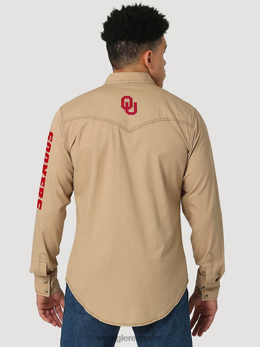 Wrangler ropa mezclilla oscura (ms1041d) hombres Camisa de trabajo de mezclilla occidental de manga larga con corte vaquero BDR0J406