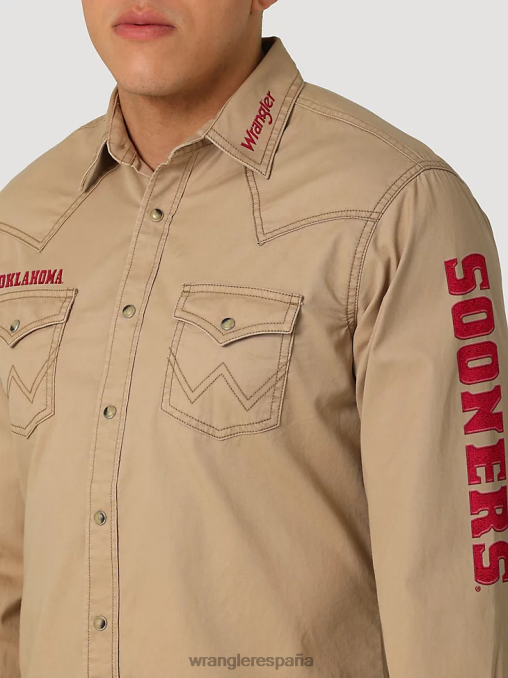 Wrangler ropa mezclilla oscura (ms1041d) hombres Camisa de trabajo de mezclilla occidental de manga larga con corte vaquero BDR0J406