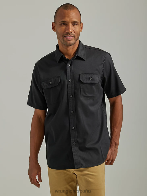 Wrangler ropa negro azabache 112330682 hombres camisa epica de sarga suave y flexible BDR0J364 BDR0J364 Un ajuste clasico Wrangler Espana Wrangler ropa lleva tu mirada a un nivel completamente nuevo