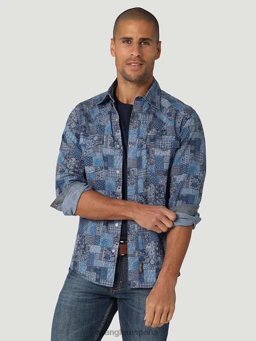 Wrangler ropa negro lavado (112335452) hombres camisa de trabajo patrimonial BDR0J474