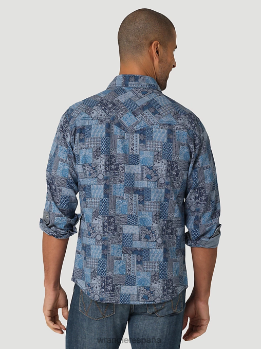 Wrangler ropa negro lavado (112335452) hombres camisa de trabajo patrimonial BDR0J474