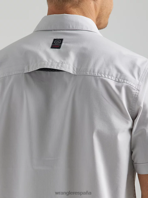 Wrangler ropa niebla (112333905) hombres camisa atg asimétrica con bolsillo y cremallera BDR0J328