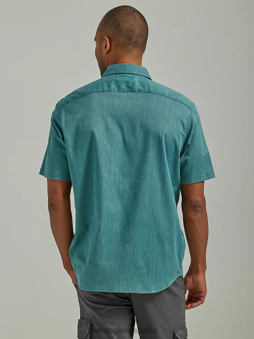 Wrangler ropa pacífico (112330780) hombres camisa épica de sarga suave y flexible BDR0J359