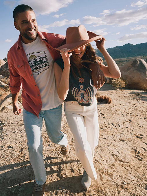 Wrangler ropa rojo salmón (112324852) hombres camisa retro premium de manga larga con botones y color liso BDR0J303