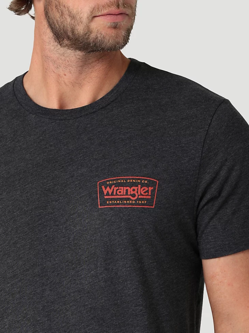 ropa burdeos (3w710bg) hombres Wrangler Camiseta de manga larga con bolsillo Riggs Workwear BDR0J274