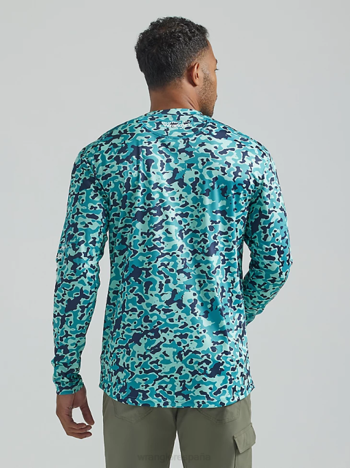 ropa burdeos (3w710bg) hombres Wrangler Camiseta de manga larga con bolsillo Riggs Workwear BDR0J274