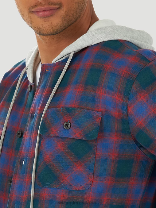 Wrangler ropa azul/rojo (zheepab) hombres Authentics chaqueta estilo camisa de franela acolchada BDR0J392