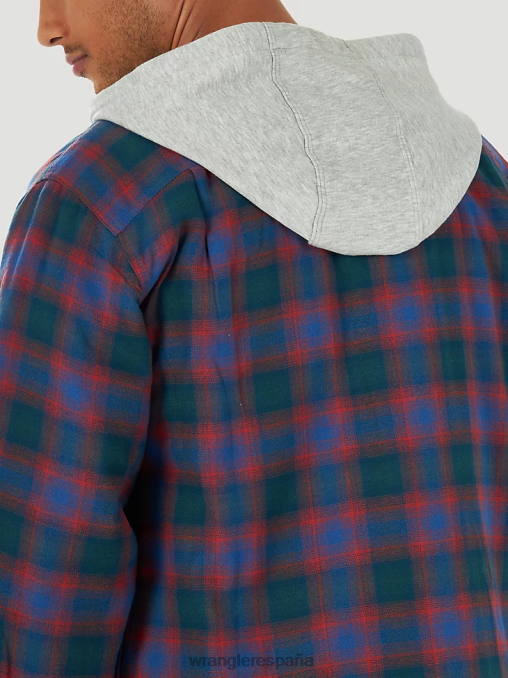 Wrangler ropa azul/rojo (zheepab) hombres Authentics chaqueta estilo camisa de franela acolchada BDR0J392