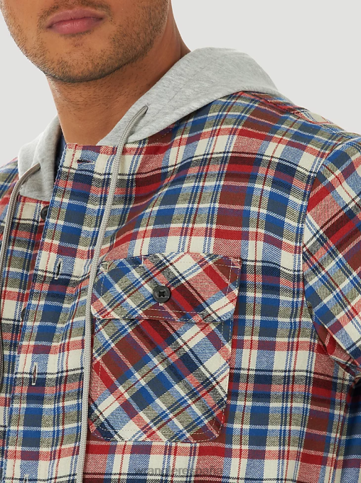 Wrangler ropa azul (zheepao) hombres Authentics chaqueta estilo camisa de franela acolchada BDR0J391