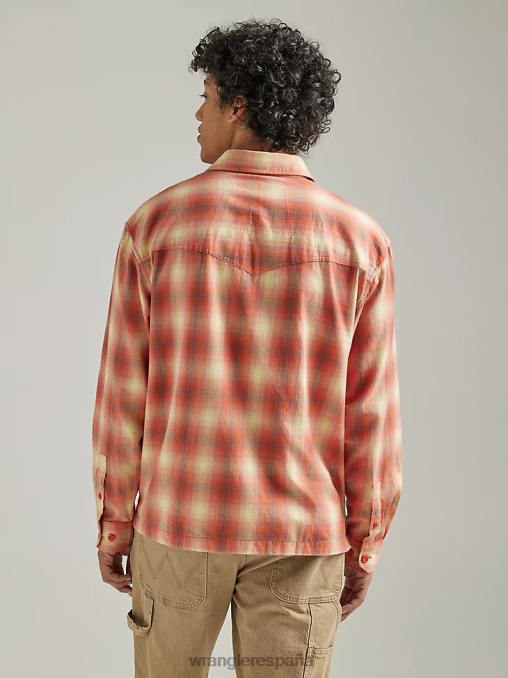 Wrangler ropa azul (zheepao) hombres Authentics chaqueta estilo camisa de franela acolchada BDR0J391