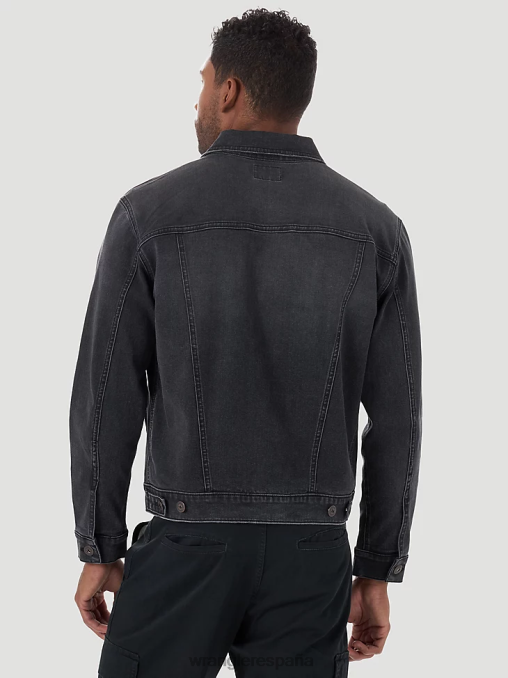 Wrangler ropa negro (mtjdabk) hombres chaqueta estilo camionero de mezclilla clásica BDR0J613