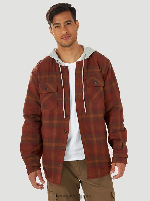 Wrangler ropa rojo (zheepae) hombres Authentics chaqueta estilo camisa de franela acolchada BDR0J393