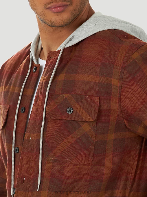 Wrangler ropa rojo (zheepae) hombres Authentics chaqueta estilo camisa de franela acolchada BDR0J393