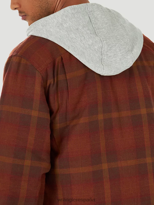 Wrangler ropa rojo (zheepae) hombres Authentics chaqueta estilo camisa de franela acolchada BDR0J393