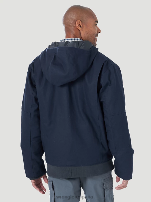 Wrangler ropa azul marino oscuro (3w193nv) hombres Ropa de trabajo Riggs chaqueta de trabajo de lona con aislamiento de capas resistentes BDR0J658