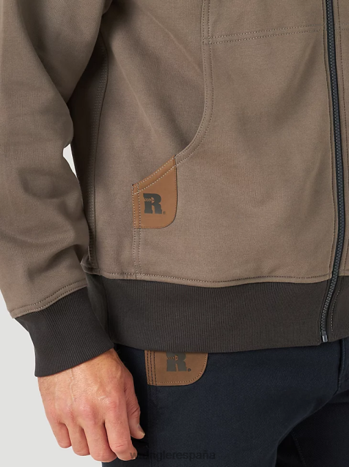 Wrangler ropa gris granito (3w196gy) hombres Riggs Workwear sudadera con capucha de trabajo con cremallera completa y capas resistentes BDR0J508
