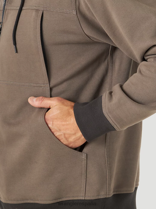 Wrangler ropa gris granito (3w196gy) hombres Riggs Workwear sudadera con capucha de trabajo con cremallera completa y capas resistentes BDR0J508