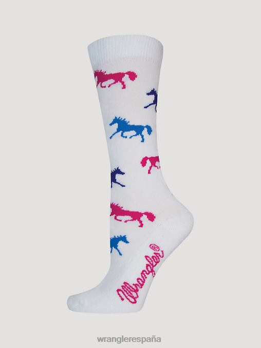 Wrangler accesorios blanco (112330434) mujer calcetines horses crew ultra-dri BDR0J922