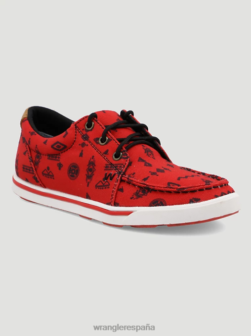 Wrangler calzado rojo/negro (112318572) mujer tenis bajos con estampado del sudoeste BDR0J931