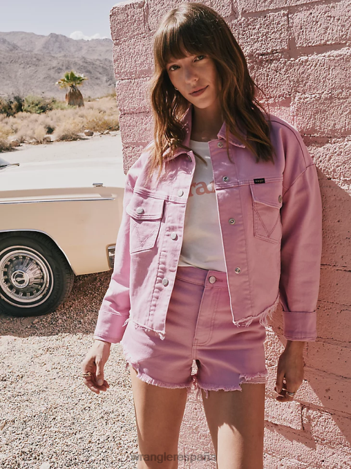 Wrangler ropa baya (112333536) mujer shorts vintage de tiro alto con cortes BDR0J835