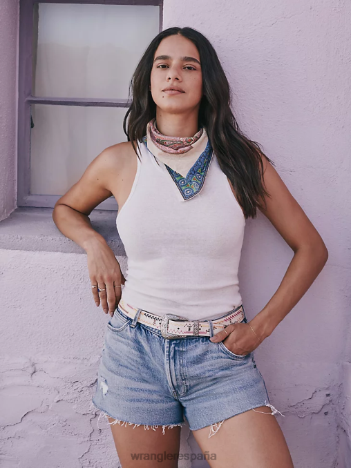 Wrangler ropa florecer (112335762) mujer shorts vintage de tiro alto con cortes BDR0J833