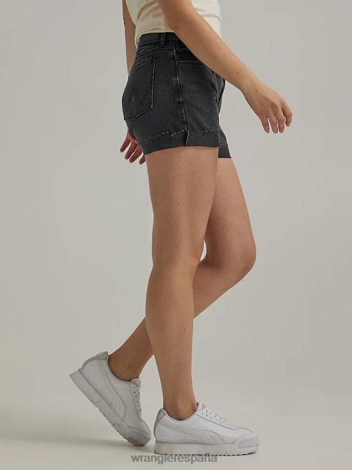 Wrangler ropa luz de la luna (112334745) mujer shorts de mezclilla desgastados BDR0J850