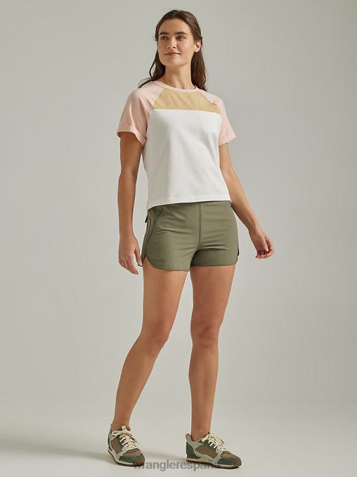 Wrangler ropa oliva polvoriento (112333785) mujer vela de ala corta atg pescador BDR0J845