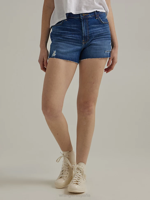 ropa carmesí (112327628) mujer Wrangler shorts vintage de tiro alto con cortes BDR0J832