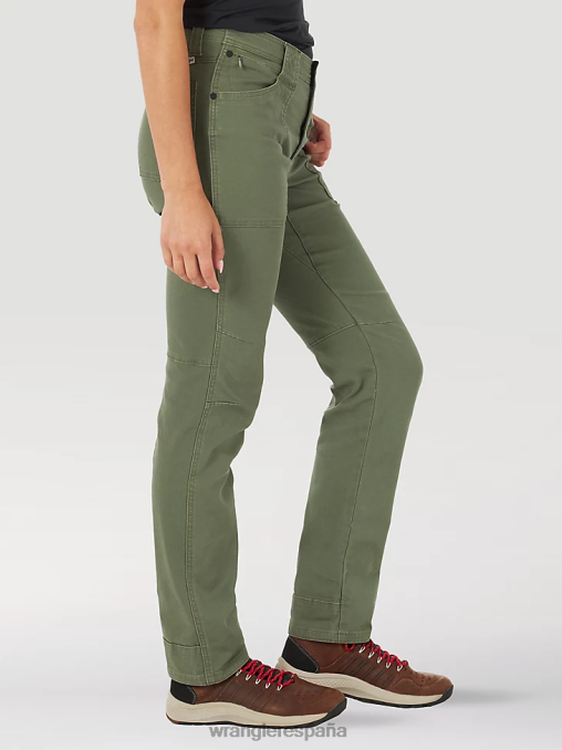 Wrangler ropa oliva (la825ov) mujer atg por pantalón de lona BDR0J812