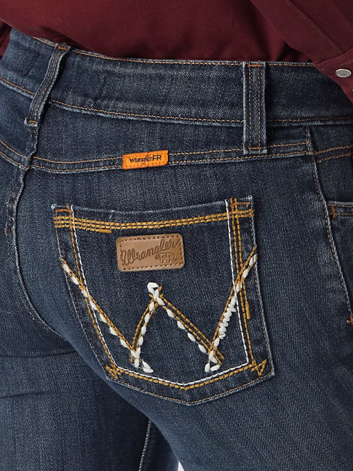 ropa panaderosville (frac9bf) mujer Wrangler Vaqueros de trabajo estilo bota Mae retro resistentes al fuego BDR0J803