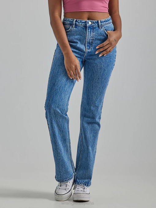 ropa topacio (112333827) mujer Wrangler jeans tipo bota atrevidos de talle alto BDR0J735