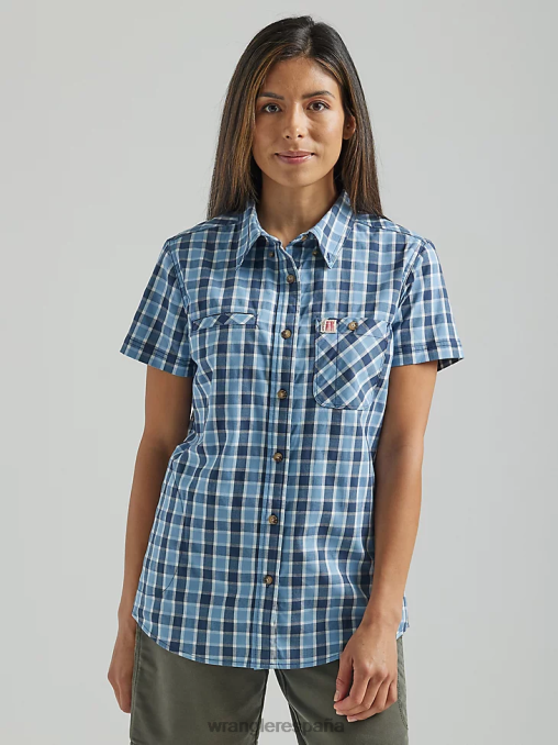 Wrangler ropa azul profundo 112325690 mujer Camisa de manga corta con botones para capataz de Riggs Workwear BDR0J907 BDR0J907 Un ajuste clasico Wrangler Espana Wrangler ropa lleva tu mirada a un