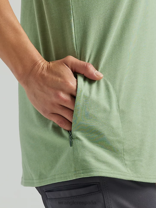 Wrangler ropa escarcha loden (112325412) mujer Camiseta de rendimiento de manga corta Riggs Workwear BDR0J878