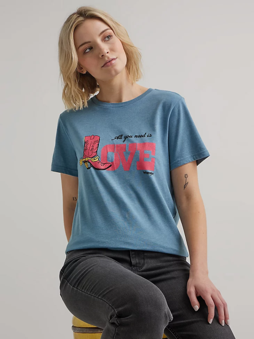 ropa malvavisco (112335975) mujer Wrangler camiseta clásica con timbre BDR0J871