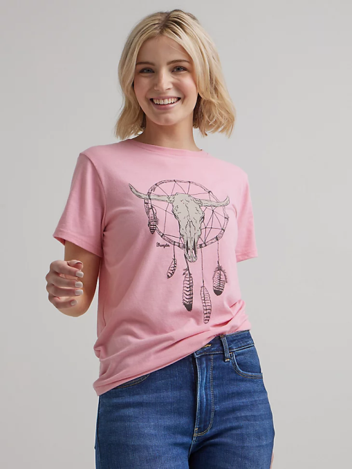 ropa malvavisco (112335975) mujer Wrangler camiseta clásica con timbre BDR0J871