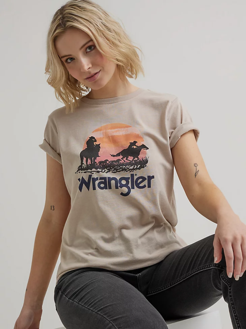ropa malvavisco (112335975) mujer Wrangler camiseta clásica con timbre BDR0J871