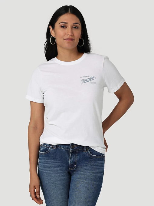 ropa malvavisco (112335975) mujer Wrangler camiseta clásica con timbre BDR0J871