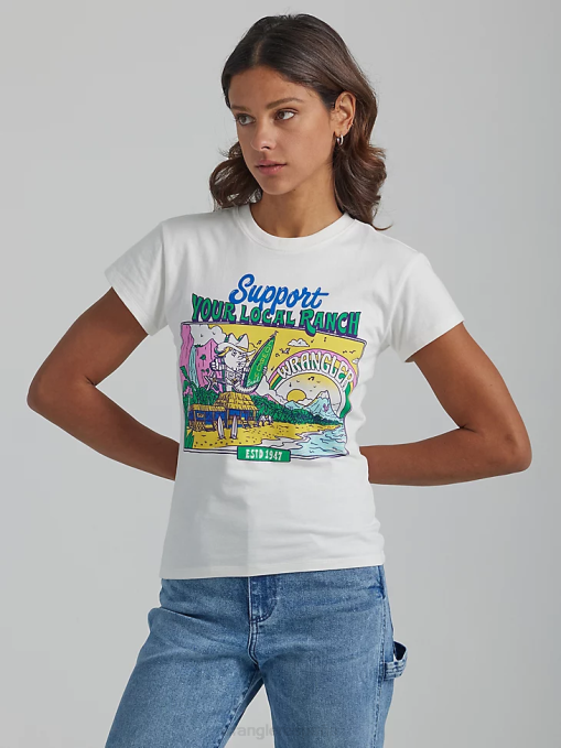 ropa malvavisco (112335975) mujer Wrangler camiseta clásica con timbre BDR0J871