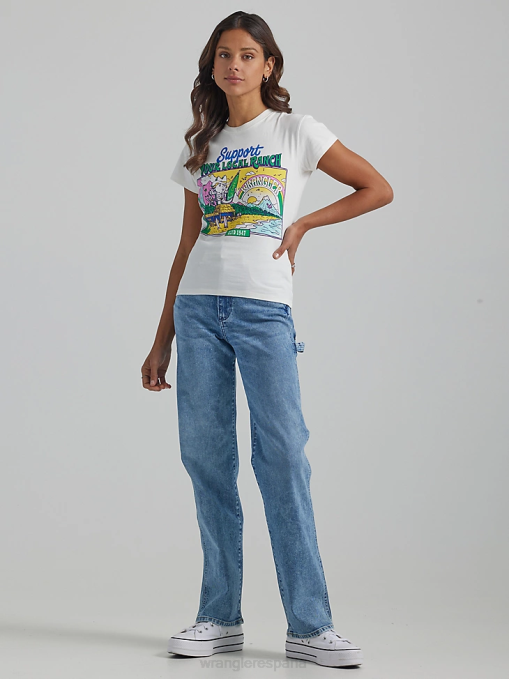 ropa malvavisco (112335975) mujer Wrangler camiseta clásica con timbre BDR0J871