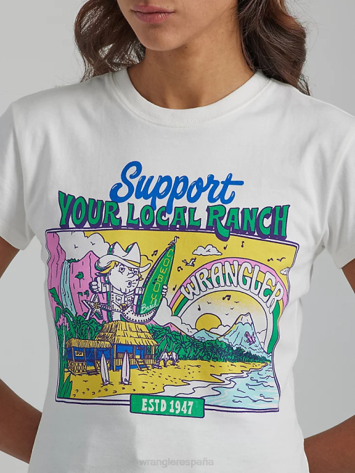 ropa malvavisco (112335975) mujer Wrangler camiseta clásica con timbre BDR0J871
