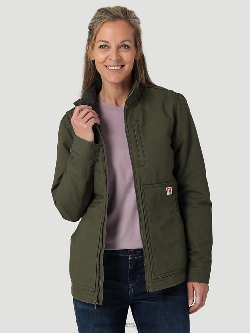 Wrangler ropa loden (112318476) mujer Chaqueta de lona con forro de sherpa Riggs Hard Layers BDR0J864