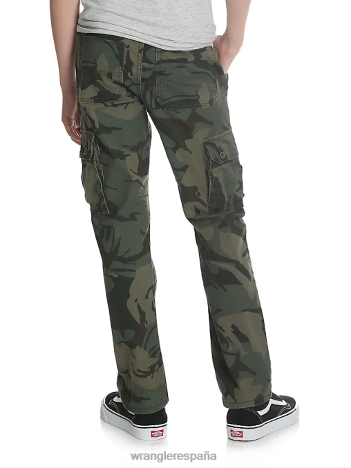 Wrangler ropa camuflaje verde bosque (9rkbw7e) Niños pantalón cargo slim recto y elástico BDR0J956