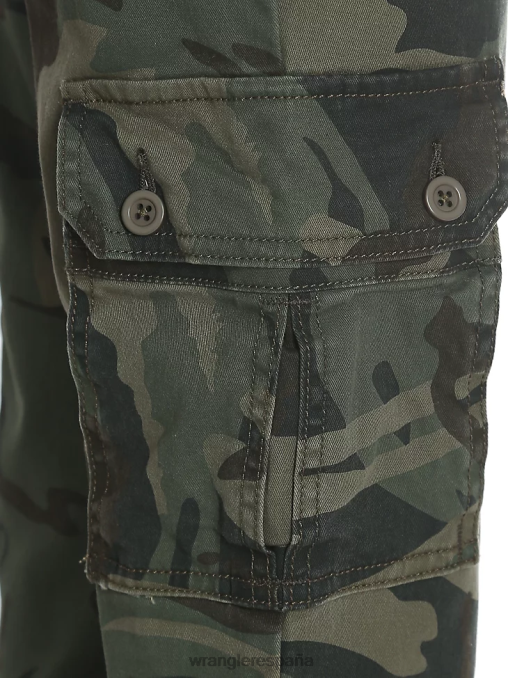 Wrangler ropa camuflaje verde bosque (9rkbw7e) Niños pantalón cargo slim recto y elástico BDR0J956