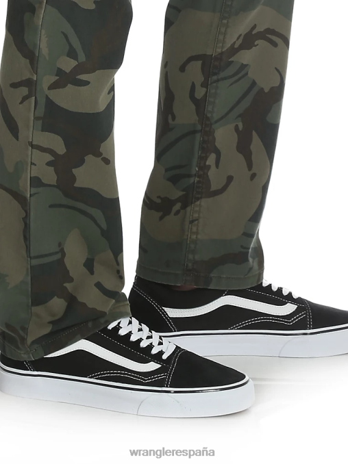 Wrangler ropa camuflaje verde bosque (9rkbw7e) Niños pantalón cargo slim recto y elástico BDR0J956