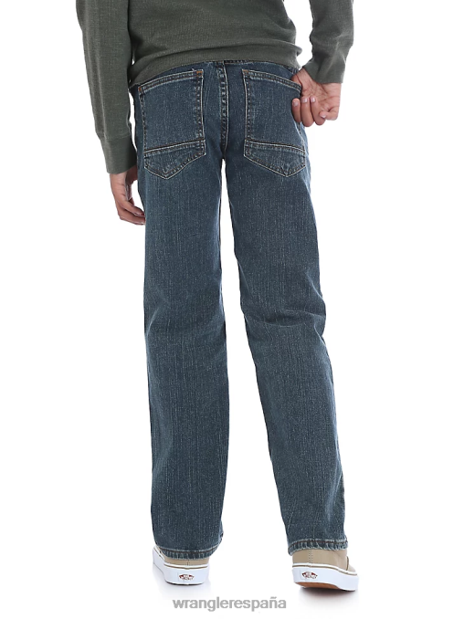 Wrangler ropa mezclilla bañada por el sol (5schws2) Niños jeans de corte recto clásico cinco estrellas (husky) BDR0J971