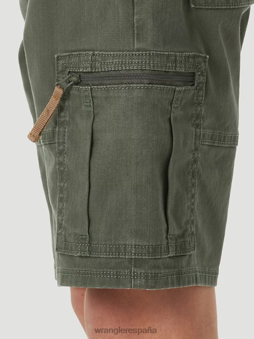 Wrangler ropa oliva (4rmhwoh) Niños pantalón corto cargo flexible y cómodo BDR0J996