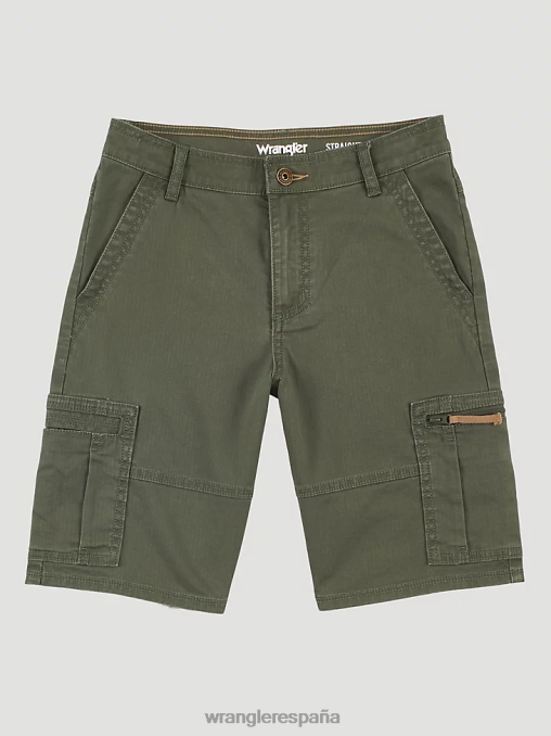 Wrangler ropa oliva (4rmhwoh) Niños pantalón corto cargo flexible y cómodo BDR0J996