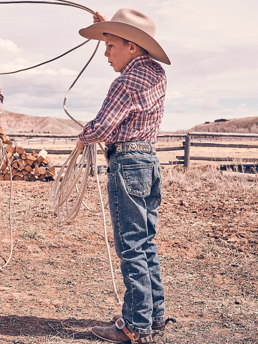 ropa bozeman (88bwzbz) Niños Wrangler jeans rectos ajustados retro BDR0J945